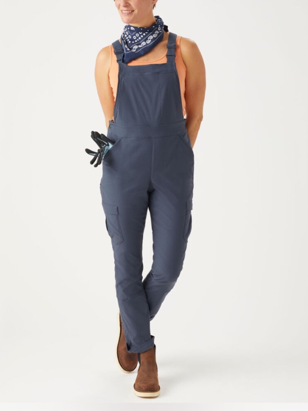 Duluth Trading Co Dry on the Fly Overalls in Ink Gray